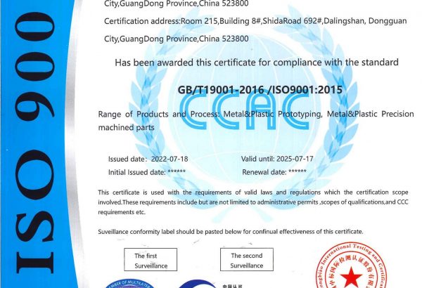 ISO 9001 PROTO MFG